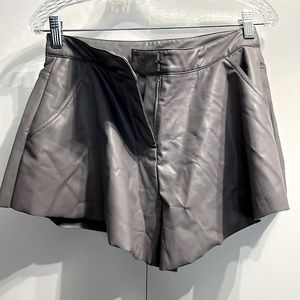 Forever 21 Grey Faux Leather Flippy Shorts NWT
